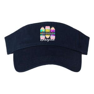 Cute Happy First Day Of Kindergarten Valucap Bio-Washed Visor