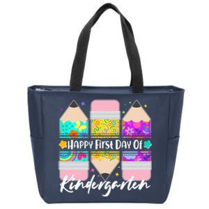 Cute Happy First Day Of Kindergarten Zip Tote Bag