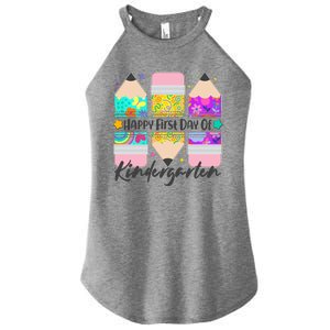 Cute Happy First Day Of Kindergarten Women's Perfect Tri Rocker Tank