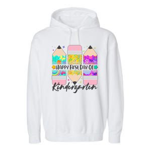 Cute Happy First Day Of Kindergarten Garment-Dyed Fleece Hoodie