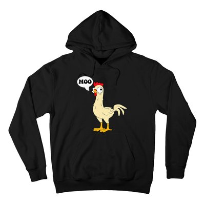 Chicken Hen Fowl Cow Funny Joke Dad Joke Hoodie