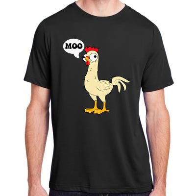 Chicken Hen Fowl Cow Funny Joke Dad Joke Adult ChromaSoft Performance T-Shirt