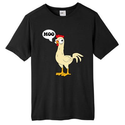 Chicken Hen Fowl Cow Funny Joke Dad Joke Tall Fusion ChromaSoft Performance T-Shirt