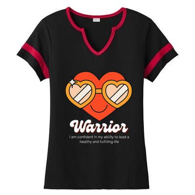 Congestive Heart Failure Warrior Heart Health Motivation Ladies Halftime Notch Neck Tee