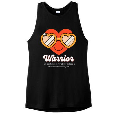 Congestive Heart Failure Warrior Heart Health Motivation Ladies PosiCharge Tri-Blend Wicking Tank