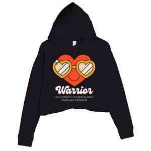 Congestive Heart Failure Warrior Heart Health Motivation Crop Fleece Hoodie