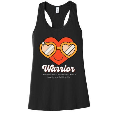 Congestive Heart Failure Warrior Heart Health Motivation Women's Racerback Tank