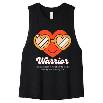 Congestive Heart Failure Warrior Heart Health Motivation Women's Racerback Cropped Tank