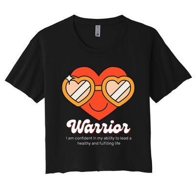 Congestive Heart Failure Warrior Heart Health Motivation Women's Crop Top Tee