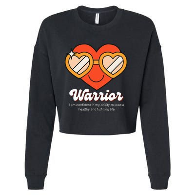 Congestive Heart Failure Warrior Heart Health Motivation Cropped Pullover Crew