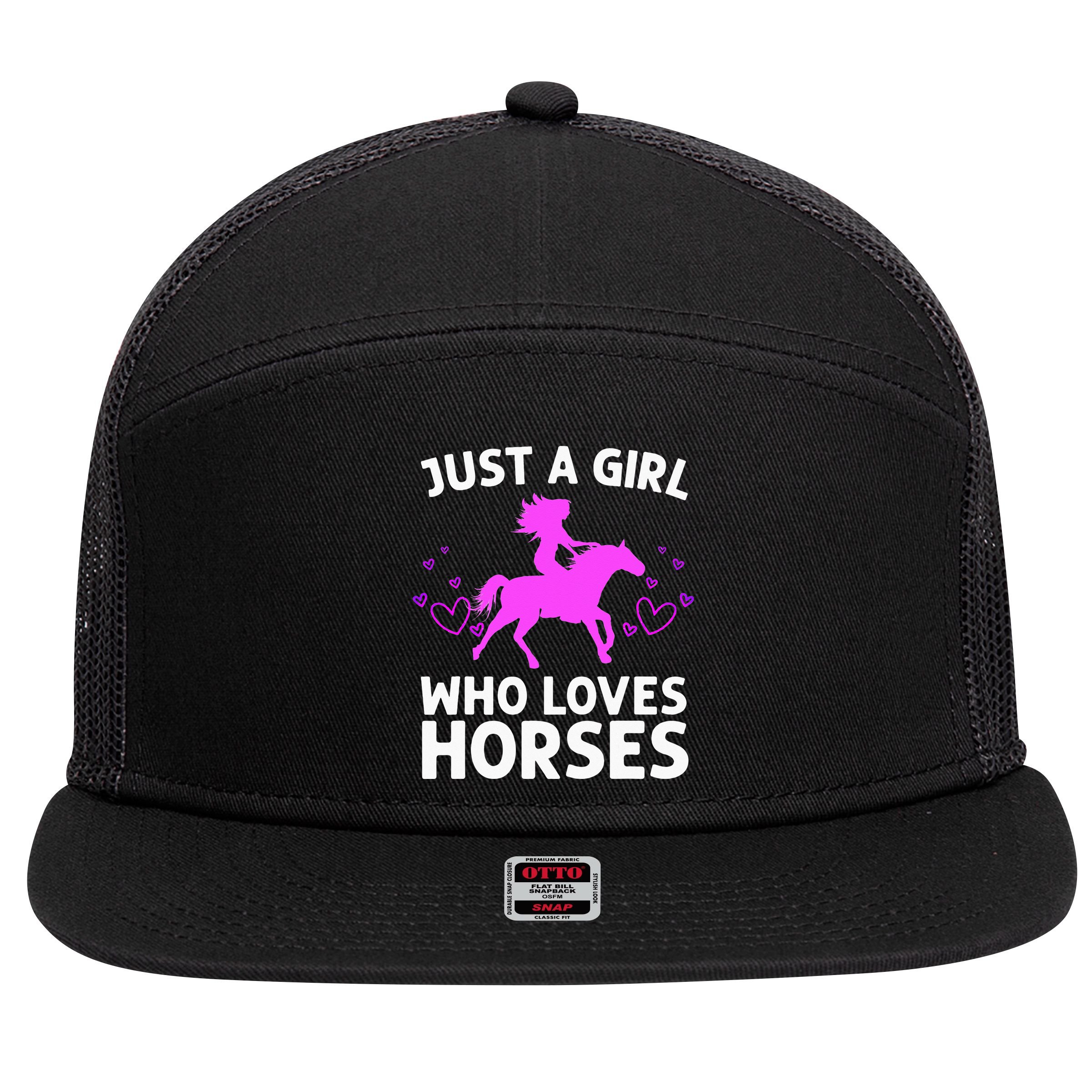 Cool Horse For  Cow Unique Horse Racing 7 Panel Mesh Trucker Snapback Hat