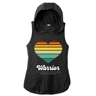 Congestive Heart Failure Warrior Heart Health Motivation Ladies PosiCharge Tri-Blend Wicking Draft Hoodie Tank