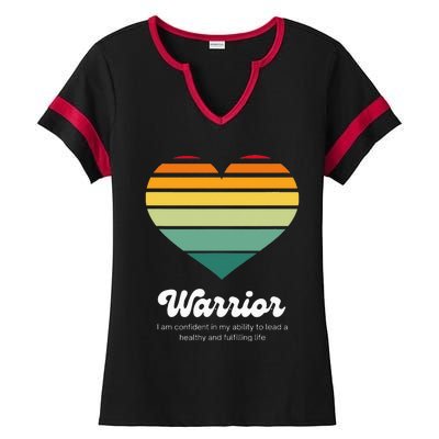 Congestive Heart Failure Warrior Heart Health Motivation Ladies Halftime Notch Neck Tee