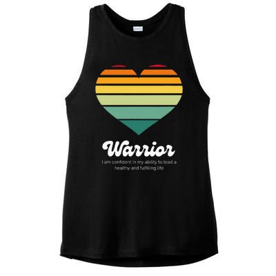 Congestive Heart Failure Warrior Heart Health Motivation Ladies PosiCharge Tri-Blend Wicking Tank