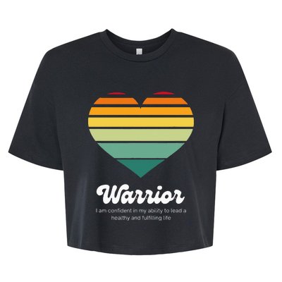 Congestive Heart Failure Warrior Heart Health Motivation Bella+Canvas Jersey Crop Tee