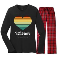 Congestive Heart Failure Warrior Heart Health Motivation Women's Long Sleeve Flannel Pajama Set 