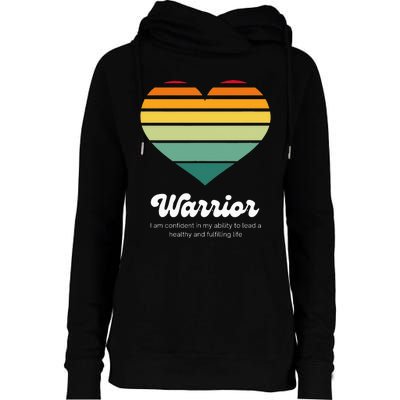 Congestive Heart Failure Warrior Heart Health Motivation Womens Funnel Neck Pullover Hood