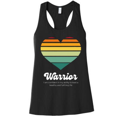 Congestive Heart Failure Warrior Heart Health Motivation Women's Racerback Tank