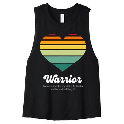 Congestive Heart Failure Warrior Heart Health Motivation Women's Racerback Cropped Tank