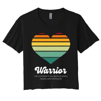 Congestive Heart Failure Warrior Heart Health Motivation Women's Crop Top Tee