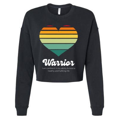 Congestive Heart Failure Warrior Heart Health Motivation Cropped Pullover Crew