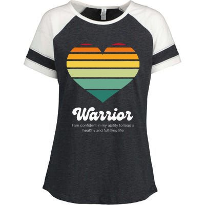 Congestive Heart Failure Warrior Heart Health Motivation Enza Ladies Jersey Colorblock Tee