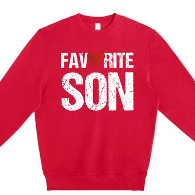 Cute Heart Favorite Son Gift Ideas Gift Premium Crewneck Sweatshirt