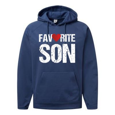 Cute Heart Favorite Son Gift Ideas Gift Performance Fleece Hoodie