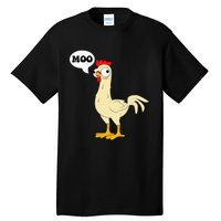 Chicken Hen Fowl Cow Funny Joke Dad Joke Tall T-Shirt