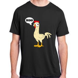 Chicken Hen Fowl Cow Funny Joke Dad Joke Adult ChromaSoft Performance T-Shirt