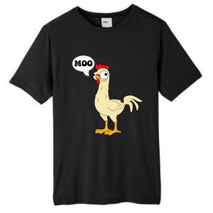 Chicken Hen Fowl Cow Funny Joke Dad Joke Tall Fusion ChromaSoft Performance T-Shirt