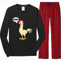 Chicken Hen Fowl Cow Funny Joke Dad Joke Long Sleeve Pajama Set