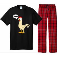 Chicken Hen Fowl Cow Funny Joke Dad Joke Pajama Set