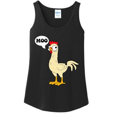 Chicken Hen Fowl Cow Funny Joke Dad Joke Ladies Essential Tank