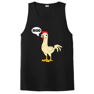 Chicken Hen Fowl Cow Funny Joke Dad Joke PosiCharge Competitor Tank