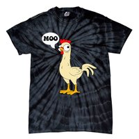 Chicken Hen Fowl Cow Funny Joke Dad Joke Tie-Dye T-Shirt