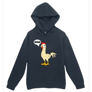 Chicken Hen Fowl Cow Funny Joke Dad Joke Urban Pullover Hoodie