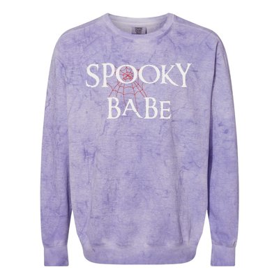 Cute Halloween Funny Spooky Babe Colorblast Crewneck Sweatshirt