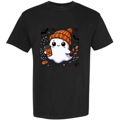 Cute Halloween For Wo Ghost Coffee Garment-Dyed Heavyweight T-Shirt