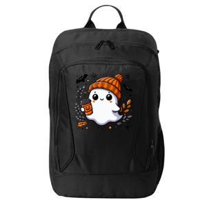 Cute Halloween For Wo Ghost Coffee City Backpack