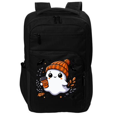 Cute Halloween For Wo Ghost Coffee Impact Tech Backpack