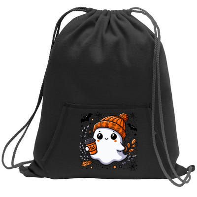 Cute Halloween For Wo Ghost Coffee Sweatshirt Cinch Pack Bag