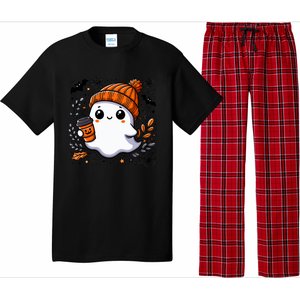 Cute Halloween For Wo Ghost Coffee Pajama Set