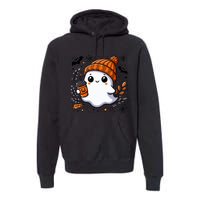 Cute Halloween For Wo Ghost Coffee Premium Hoodie