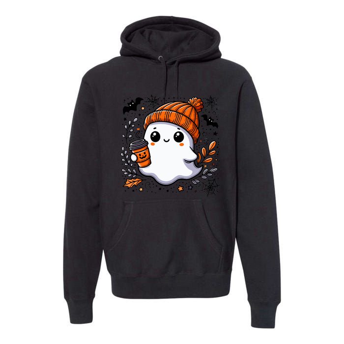 Cute Halloween For Wo Ghost Coffee Premium Hoodie