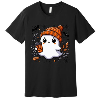 Cute Halloween For Wo Ghost Coffee Premium T-Shirt