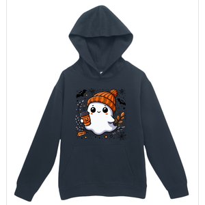 Cute Halloween For Wo Ghost Coffee Urban Pullover Hoodie