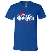 Christmas Holiday Funny Naughty Is The New Nice Gift V-Neck T-Shirt