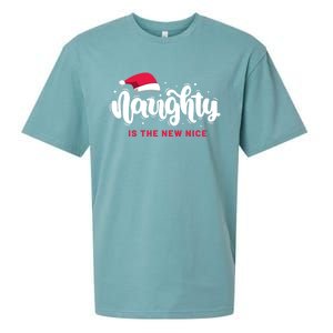 Christmas Holiday Funny Naughty Is The New Nice Gift Sueded Cloud Jersey T-Shirt