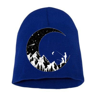 Camping Hiking Father And Son Fishing Adventure Gift Meaningful Gift Short Acrylic Beanie